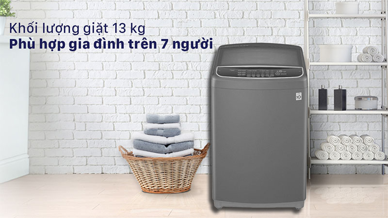 Khối lượng giặt của Máy giặt TurboWash3D Inverter 13 kg LG T2313VSAB