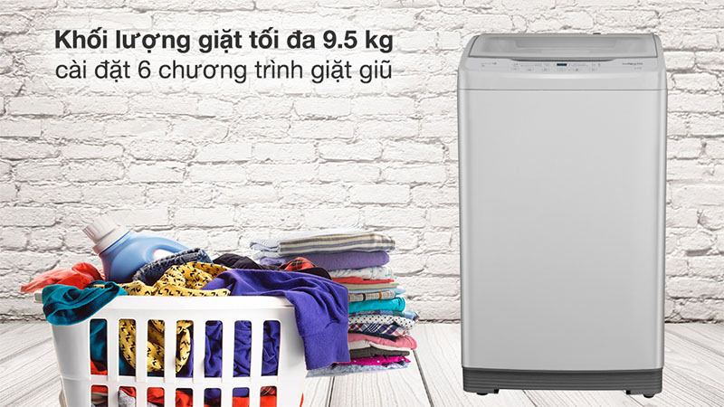 Khối lượng giặt của Máy giặt Whirlpool 9.5 kg VWVC9502FW