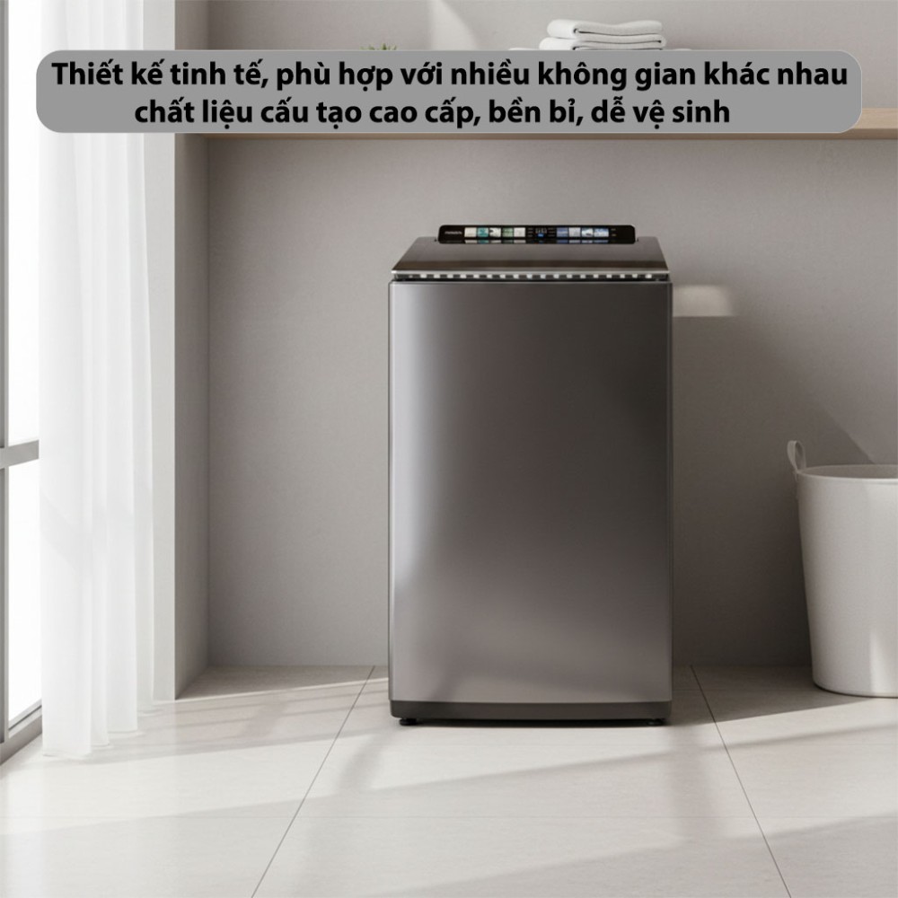 Máy giặt cửa trên Inverter 12 kg Aqua AWM12-BSR1K(BU) - Hàng chính hãng