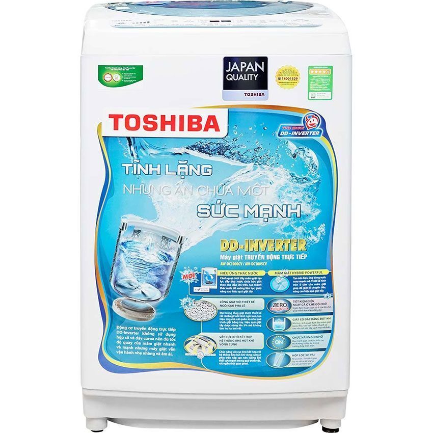 Máy giặt cửa trên Inverter Toshiba AW-DC1005CV(WB)