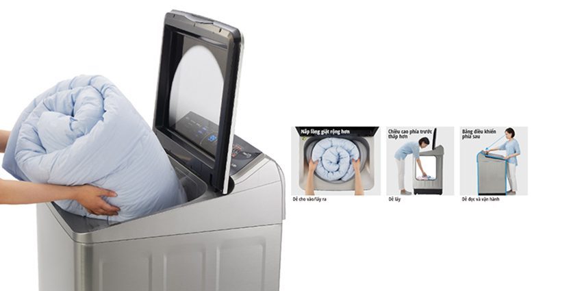 Khối lượng của máy giặt cửa trên Panasonic NA-F100X5LRV (10kg)