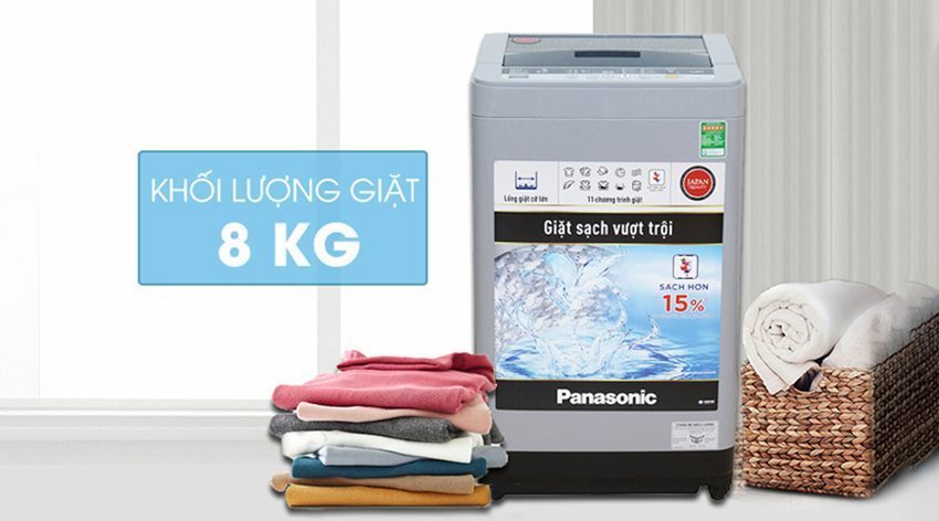 Khối lượng giặt của máy giặt cửa trên Panasonic NA-F80VS9GRV (8Kg)