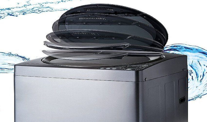 Thiết kế nắp của máy giặt cửa trên Sharp ES-U102HV-S