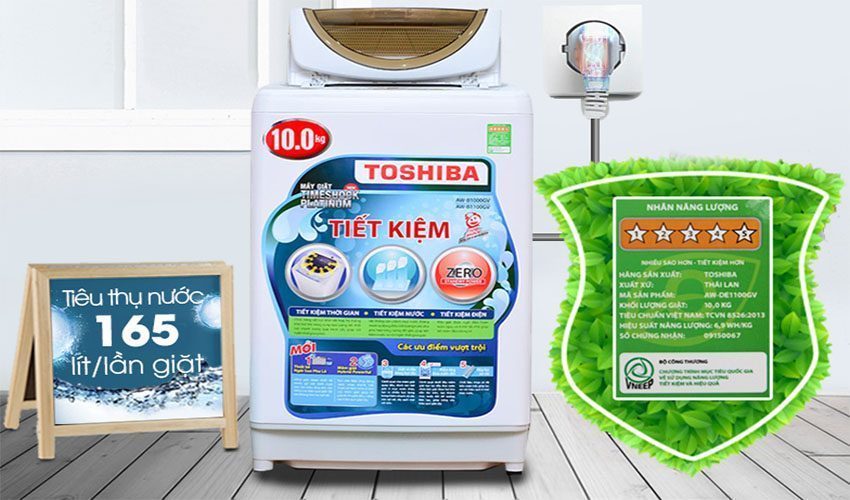 Công nghệ tiết kiệm điện của máy giặt cửa trên Toshiba AW-B1100GV