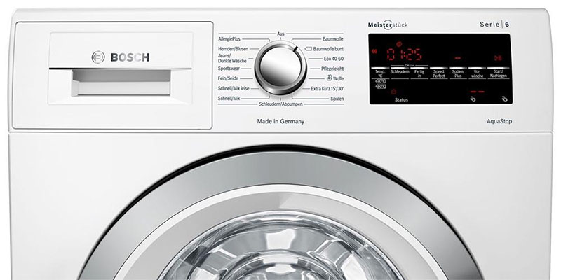 Bảng điều khiển của Máy giặt cửa trước Bosch WAG28492