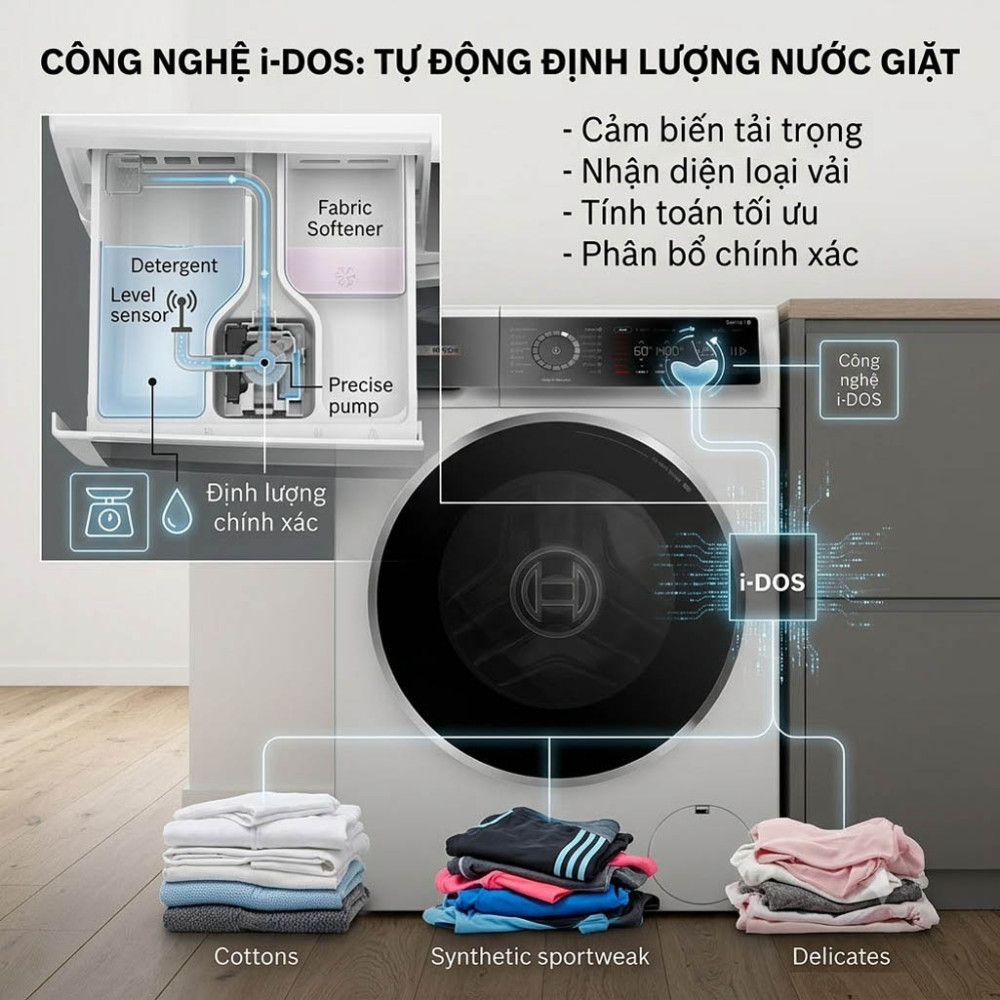 Máy giặt cửa trước Bosch 10kg WGB254A0SG Serie 8 - Hàng chính hãng