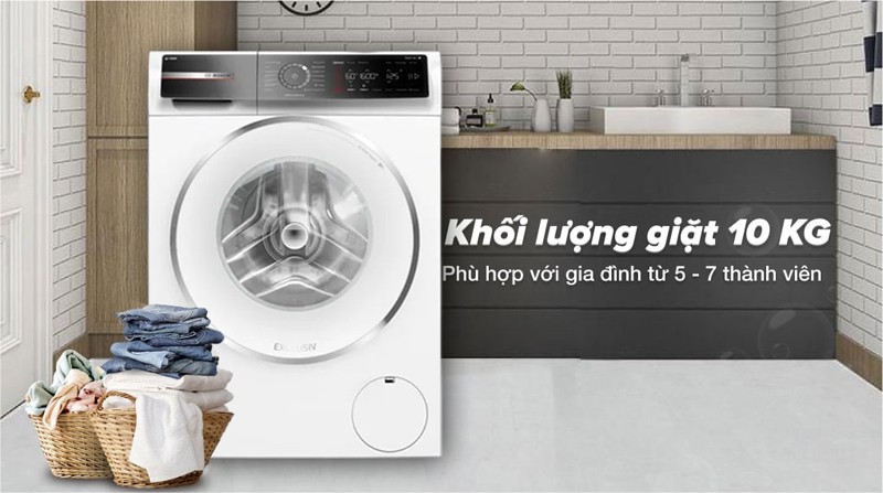 Khối lượng giặt phù hợp gia đình đông người