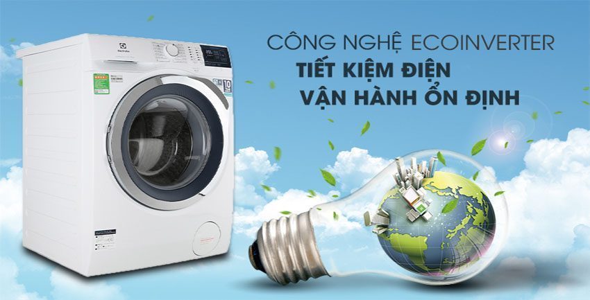 Công nghệ EcoInverter này của Máy giặt cửa trước EcoInverter Electrolux EWF1024BDWA