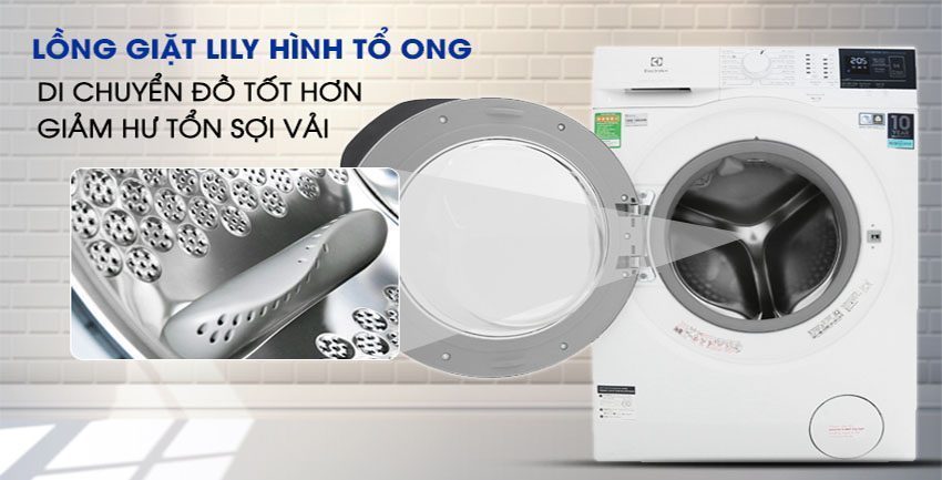 Thiết kế lồng giặt của Máy giặt cửa trước EcoInverter Electrolux EWF1024BDWA