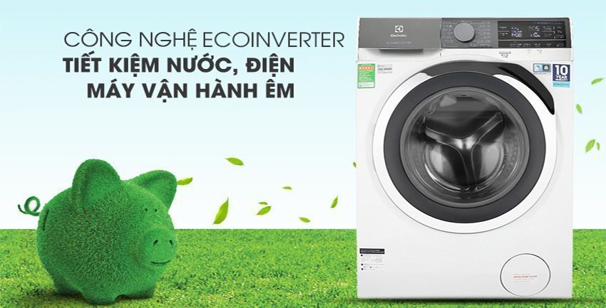 Công nghệ EcoInverter của Máy giặt cửa trước Inverter Electrolux EWF1142BEWA
