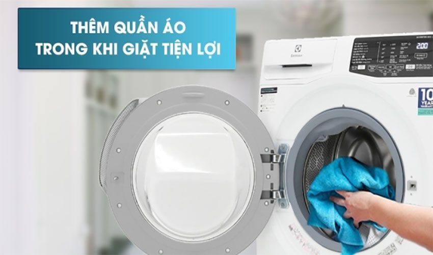 Chế độ thêm đồ giặt của Máy giặt cửa trước Inverter Electrolux EWF8025BQWA