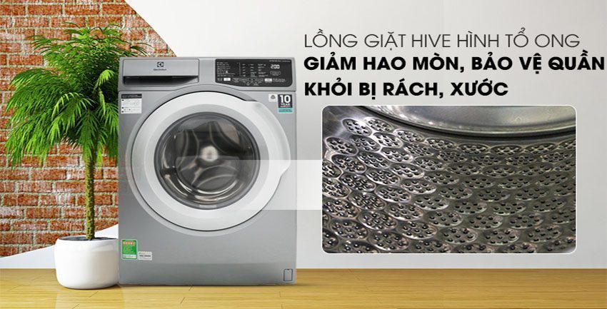 Thiết kế lồng giặt của Máy giặt Cửa trước Inverter Electrolux EWF8025CQSA 