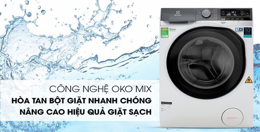 Công nghệ OKO MIX của máy giặt cửa trước Inverter Electrolux EWW8023AEWA