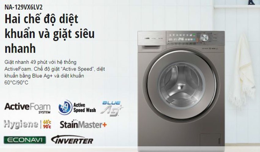 Chế độ giặt của máy giặt cửa trước Panasonic NA-129VX6LV2 