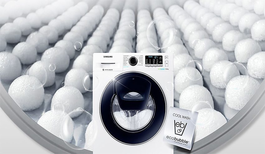 công nghệ tạo bong bóng xà phòng của Máy giặt cửa trước Samsung AddWash 9kg WW90K54E0UW