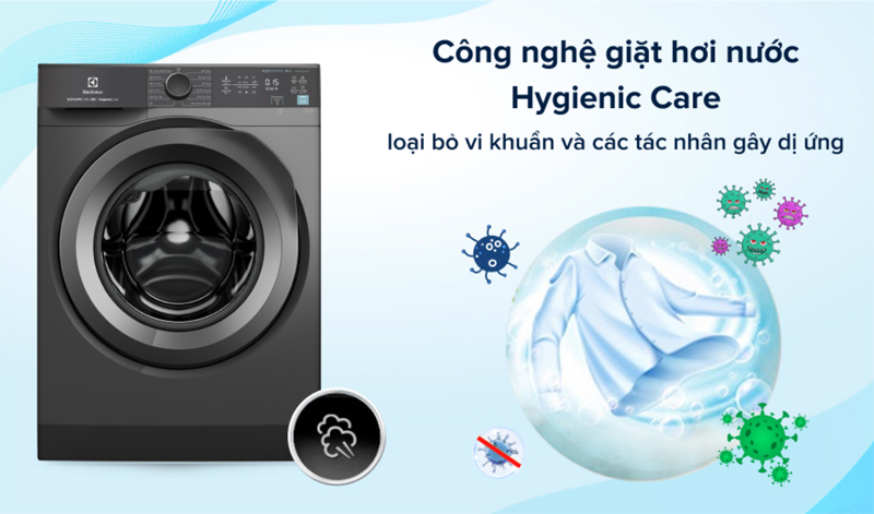 Diệt 99,9% vi khuẩn và các tác nhân gây dị ứng với công nghệ Hygienic Care