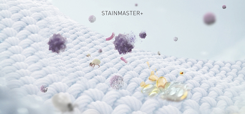 Công nghệ giặt nước nóng Stainmaster+ giúp loại bỏ vi khuẩn