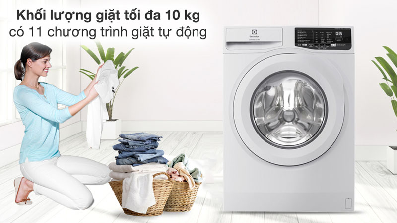 Khối lượng giặt 10kg phù hợp gia đình có từ 5-7 người