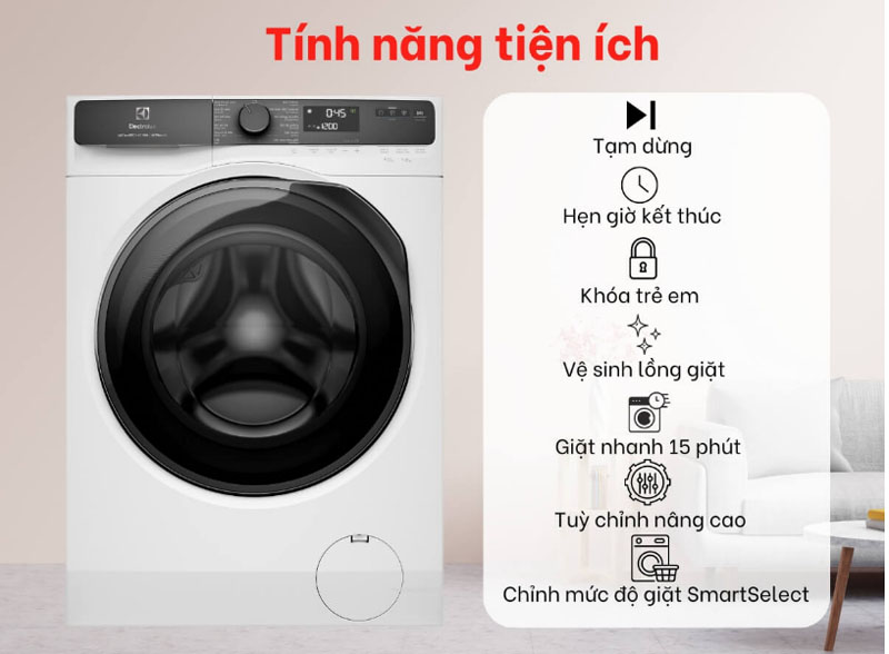 Máy có nhiều tính năng, tiện ích đi kèm