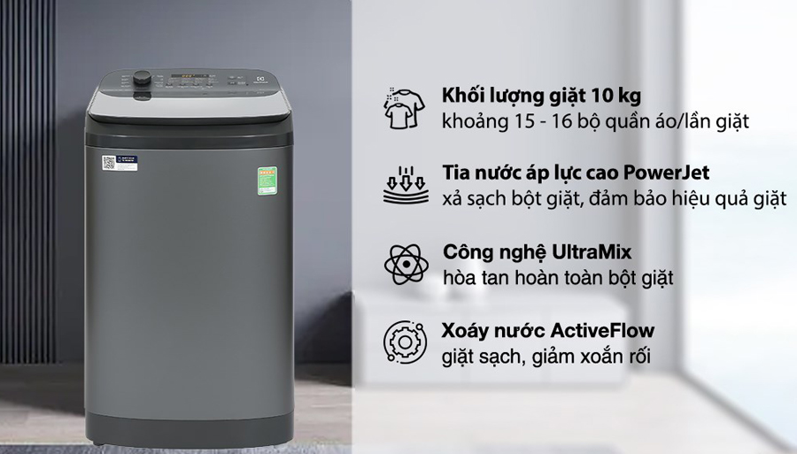 Máy giặt Electrolux Inverter EWT1074M5SA (10kg) - Hàng chính hãng
