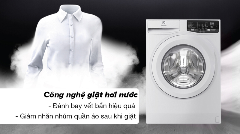 Giặt hơi nước và nước nóng giúp loại sạch mọi vết bẩn cứng đầu