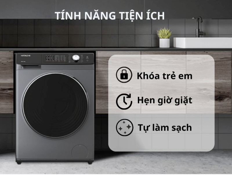 Máy được trang bị nhiều tính năng an toàn và thông minh khác