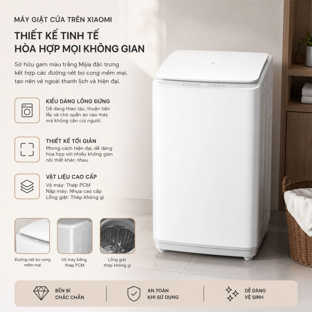 Máy giặt lồng đứng Xiaomi MIJIA 13kg TW130MJA08VN - Hàng chính hãng