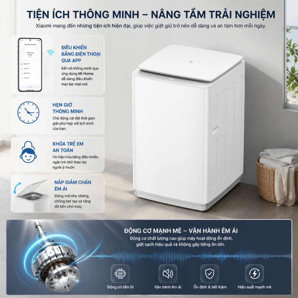Máy giặt lồng đứng Xiaomi MIJIA 13kg TW130MJA08VN - Hàng chính hãng