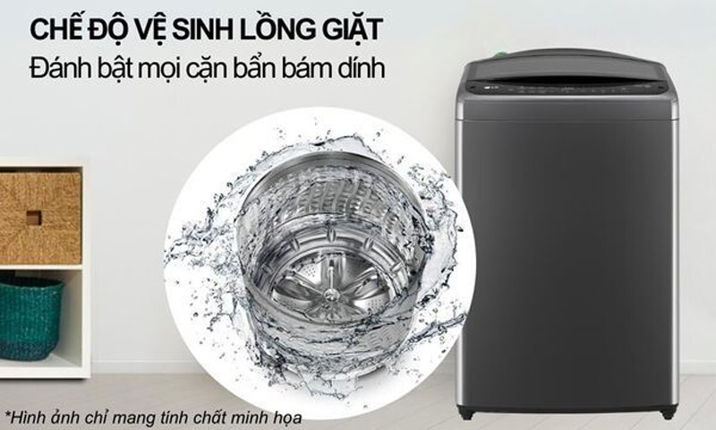 Chế độ vệ sinh lồng giặt đánh bay xơ vải, cặn bẩn