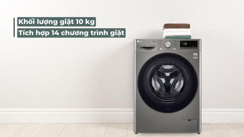 Máy giặt lồng ngang thông minh LG FV1410S4P - Hàng chính hãng