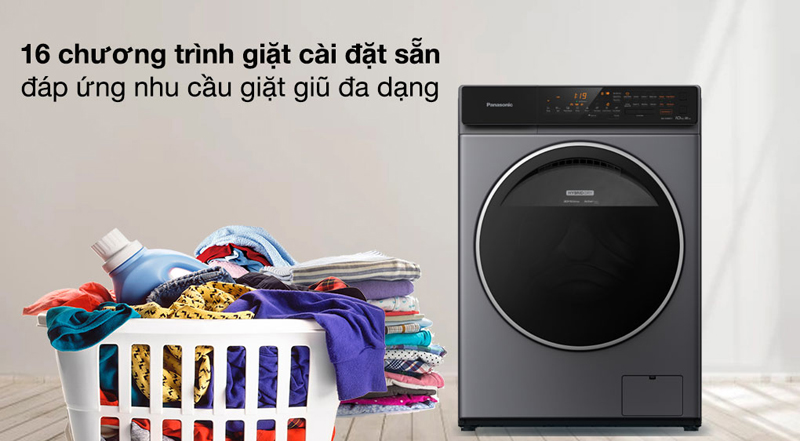 Có 16 chương trình giặt sấy phù hợp với từng loại quần áo