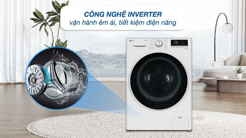 Công nghệ Inverter của Máy giặt sấy AI DD Inverter giặt 11 kg - sấy 7 kg LG FV1411D4W