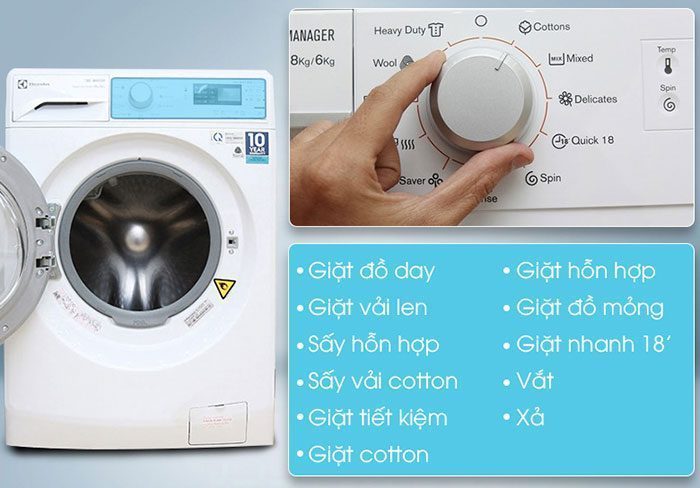 Máy giặt sấy Electrolux EWW12842