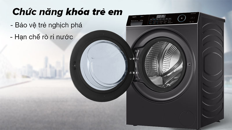 Tiện ích của Máy giặt sấy Inverter giặt 10 kg - sấy 6 kg Aqua AQD-AH1000G.PS