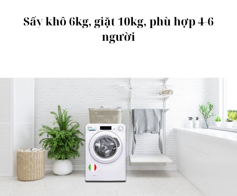 Máy giặt sấy Candy CSW4106TE - 10kg - Hàng chính hãng
