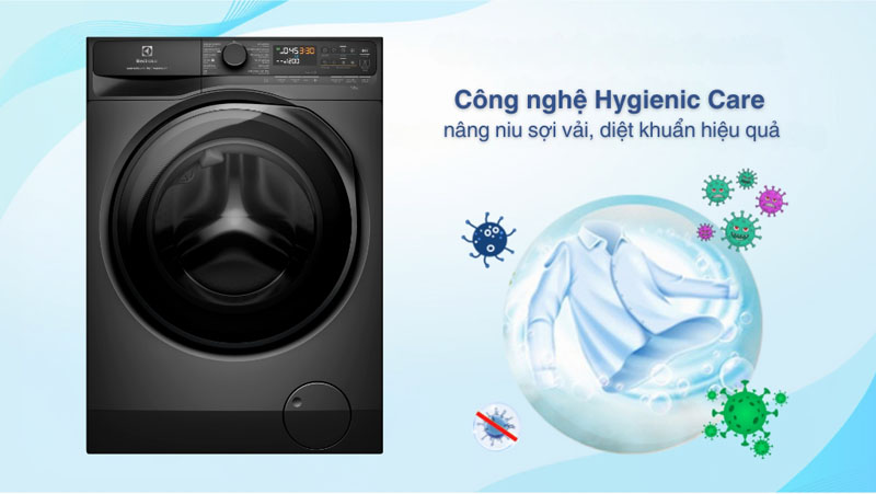 Giặt hơi nước Hygienic Care loại bỏ 99.99% vi khuẩn, tác nhân dị ứng