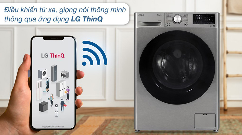 Theo dõi hoạt động giặt sấy thông qua ứng dụng Smart ThinQ™