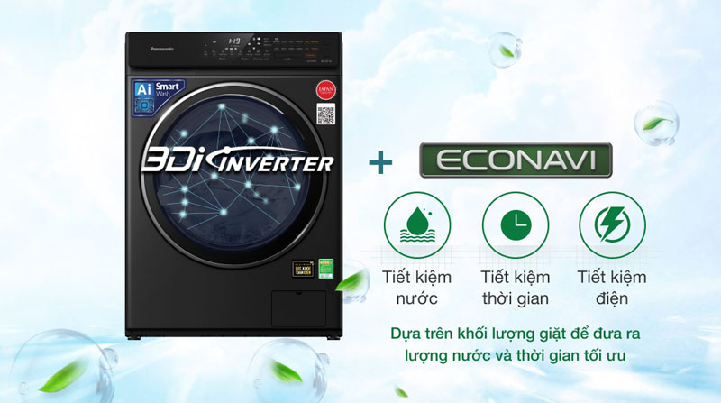 Động cơ 3D Inverter giúp cho lồng giặt hoạt động hiệu quả và góp phần tiết kiệm điện năng