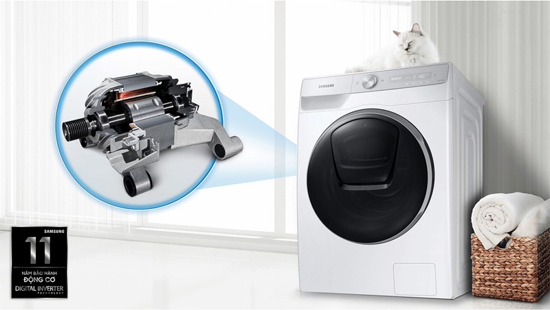 Động cơ Digital Inverter được trang bị nam châm vĩnh cửu giúp máy giặt