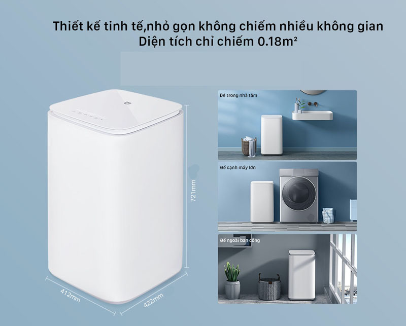 Thiết kế nhỏ gọn, không chiếm quá nhiều diện tích 