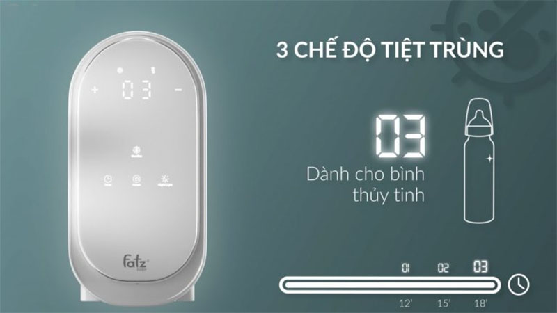 Tính năng của Máy hâm sữa tiệt trùng điện tử Duo 6 Fatzbaby FB3090CY