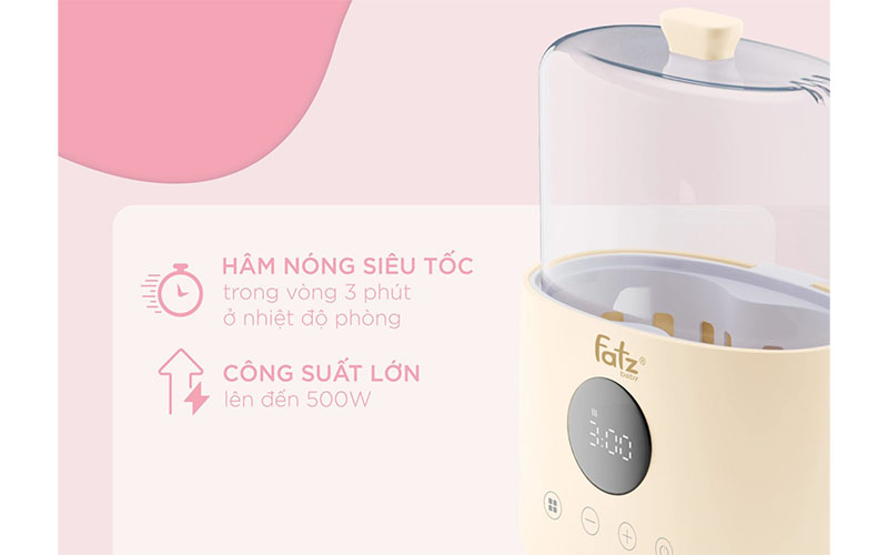 Máy hâm sữa và tiệt trùng điện tử Fatzbaby Duo 8 FB3062SJ