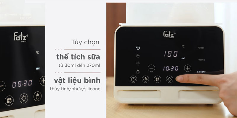 Tính năng của Máy hâm sữa và tiệt trùng điện tử Duo 9 Fatzbaby FB3095KB