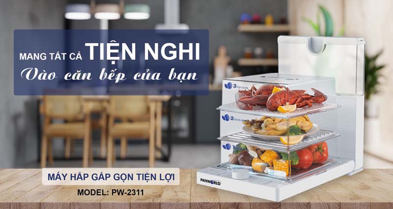 Sau khi sử dụng xong có thể gấp gọn thông minh, giúp tiết kiệm không gian nhà bếp 