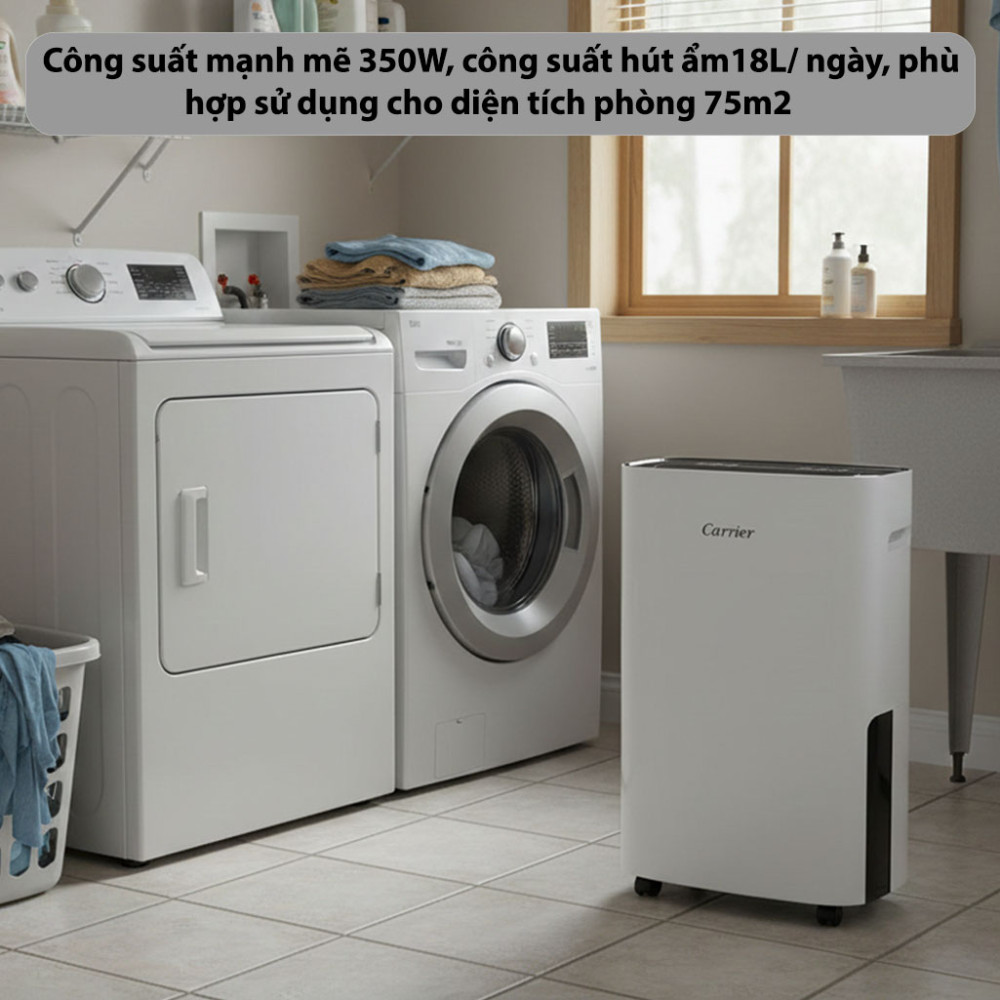 Máy hút ẩm Carrier CDHM-C018LMPB - Hàng chính hãng