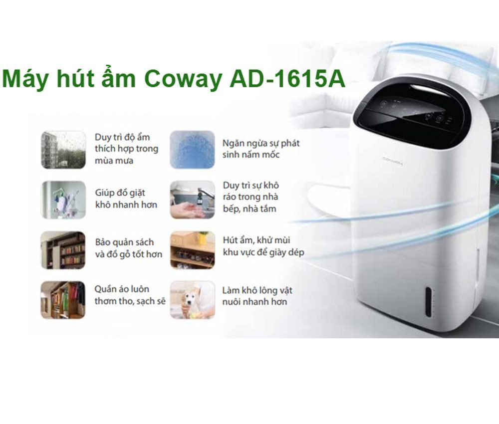 Chi tiết máy hút ẩm Coway AD-1615A