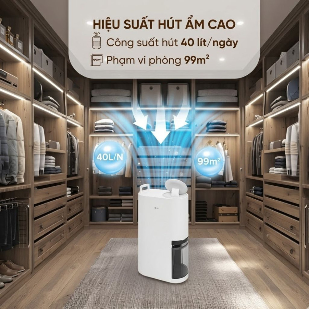 Máy hút ẩm LG Dual Inverter DD23GMWE1 - Hàng chính hãng