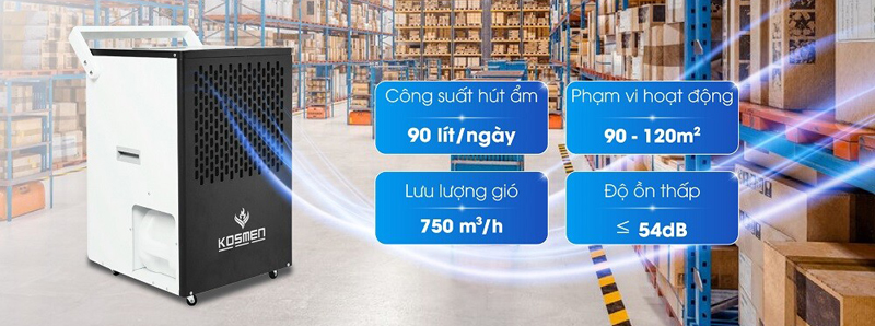 Máy hoạt động hiệu quả ở diện tích 90-120m2