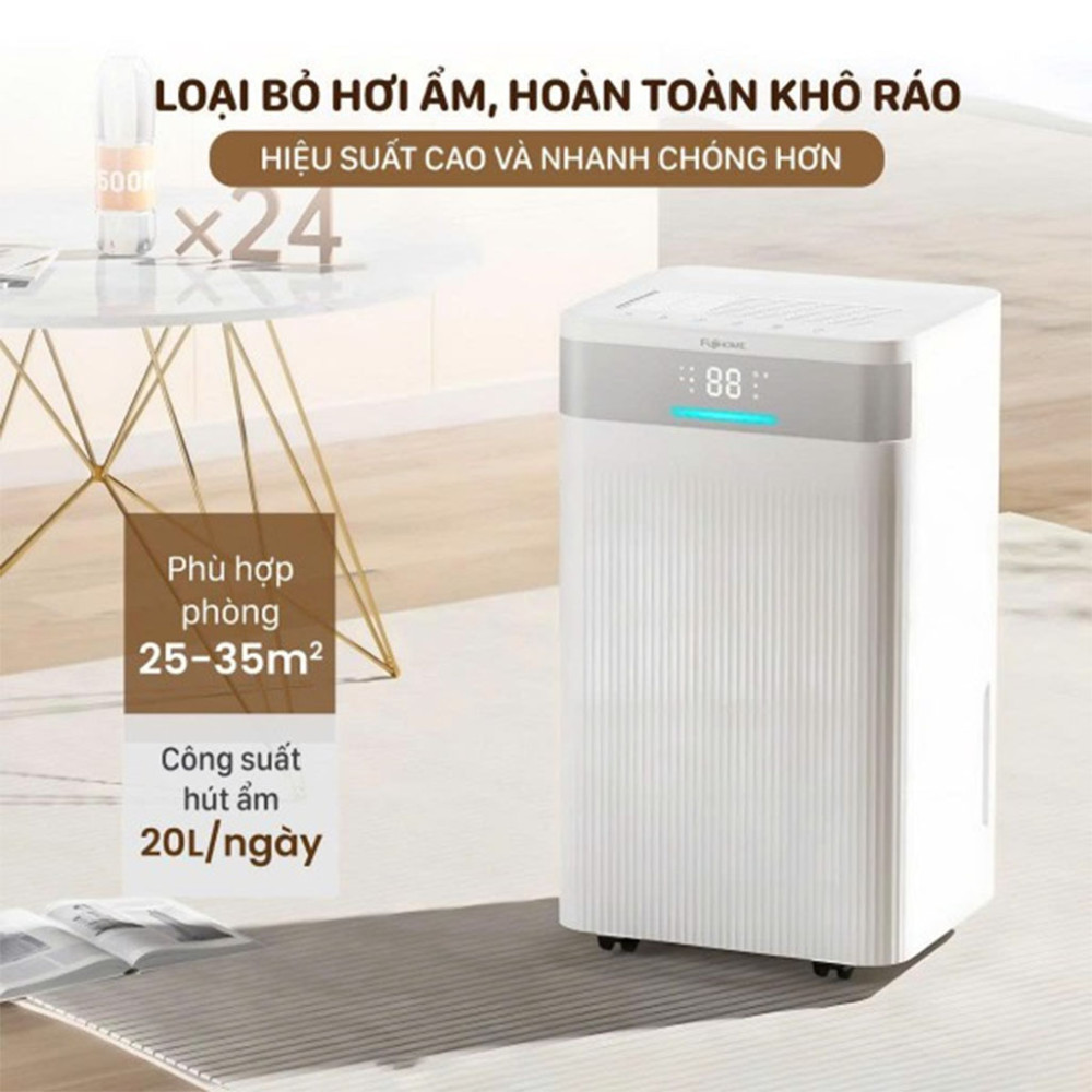 Máy hút ẩm dân dụng Fujihome DH20NW-HEPA - Hàng chính hãng