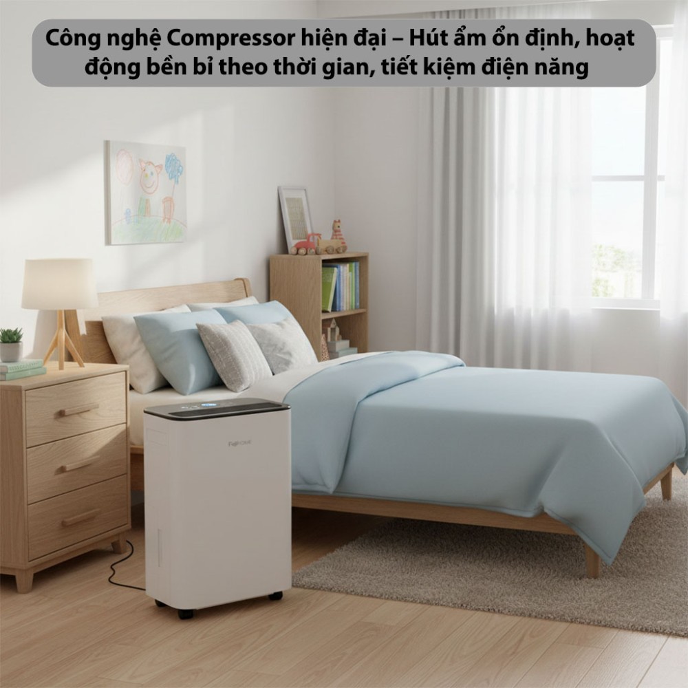 Máy hút ẩm dân dụng Fujihome DH16LITE - Hàng chính hãng